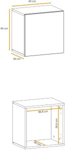 ASM Meble Szafka wisząca EASY 40x40 dąb wotan 4