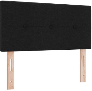 Łóżko z materacem vidaXL Czarne 100x200 cm Tkanina 6