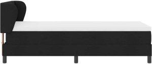 Łóżko z materacem vidaXL Czarne 100x200 cm Tkanina 9