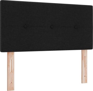 vidaXL Łóżko z materacem - Czarny, 90x190 cm, Tkanina 4