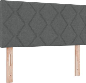 Łóżko Box Spring z materacem vidaXL, ciemnoszare, 90x190 cm z materiału 2