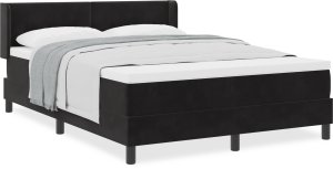 vidaXL Łóżko z materacem Czarny 140x200 cm Aksamit 4