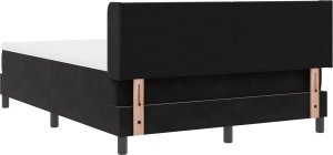 vidaXL Łóżko z materacem Czarny 140x200 cm Aksamit 7