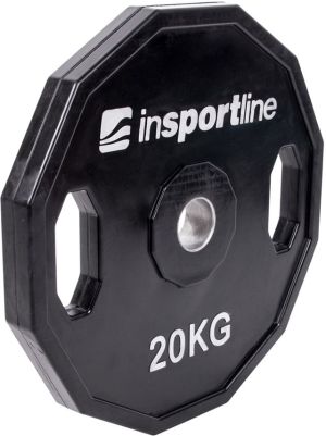 inSPORTline Gumowane obciążenie olimpijskie Ruberton 20 kg czarne (15900) 1