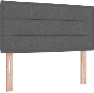 vidaXL Łóżko Box Spring z Materacem i LED Ciemnoszare 80x200 cm Tkanina 7