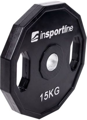 inSPORTline Gumowane obciążenie olimpijskie Ruberton 15 kg czarne (15899) 1