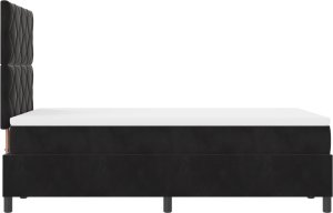 vidaXL Łóżko Sprężynowe z Materacem i LED Czarny 120x200 cm Aksamit 2