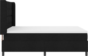 Łóżko z materacem i LED vidaXL w kolorze czarnym 140x200 cm z tkaniny 3