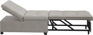 vidaXL Sofa Łóżko 3-w-1 Wysuwany Jasnoszary 6
