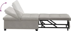 vidaXL Sofa Łóżko 3-w-1 Wysuwany Jasnoszary 9