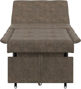 vidaXL Sofa z funkcją spania 3-w-1 z rozkładającym się designem, zielona armia, sztuczna skóra 3