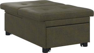 vidaXL Sofa 3-w-1 z funkcją wysuwania, ciemnoszara skóra syntetyczna 3