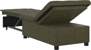 vidaXL Sofa 3-w-1 z funkcją wysuwania, ciemnoszara skóra syntetyczna 4
