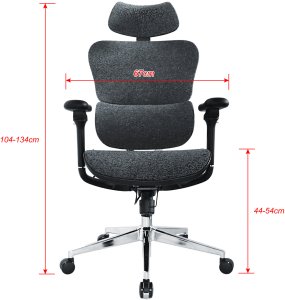 Equip Ergonomischer Bürostuhl mit Kopf und Armstützen  bl-sw lite Retail 5