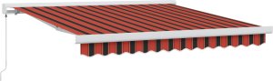 vidaXL Ręczna markiza rozsuwana pomarańczowo-brązowa 300x250 cm 2