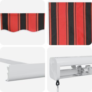 vidaXL Ręczna markiza rozsuwana pomarańczowo-brązowa 300x250 cm 8