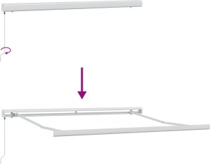 vidaXL Manualna Markiza Zwijana Żółta i Pomarańczowa 300x250 cm 6