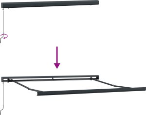 vidaXL Ręczna markiza chowana w wielokolorowe paski 300x250 cm 7