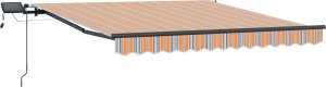 vidaXL Ręcznie chowana markiza z wielokolorowym paskiem 350x250 cm 2