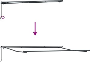 vidaXL Manualna markiza chowana w paski wielokolorowa 400x300 cm 5