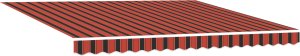 vidaXL Ręczna markiza zwijana pomarańczowa i brązowa 400x350 cm 3