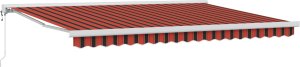 vidaXL Automatyczna markiza chowana pomarańczowa i brązowa 450x300 cm 2
