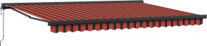 vidaXL Automatyczna markiza chowana pomarańczowo-brązowa 450x300 cm 3