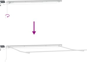 vidaXL Ręczna markiza chowana z wielokolorowym paskiem LED 450x300 cm 8