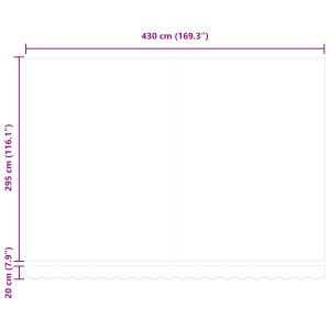 vidaXL Ręczna markiza składana w żółtym i pomarańczowym, 450x300 cm 10