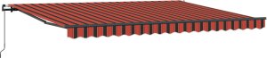 vidaXL Ręczna markiza chowana Pomarańczowa i Brązowa 450x350 cm 3