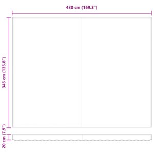vidaXL Ręczna markiza chowana Pomarańczowa i Brązowa 450x350 cm 7