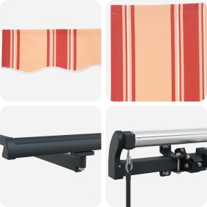 vidaXL Ręczna markiza żółto-pomarańczowa 500x300 cm 7