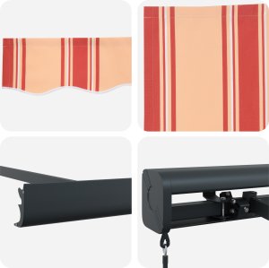 vidaXL Ręczna markiza składana żółto-pomarańczowa 500x300 cm 4