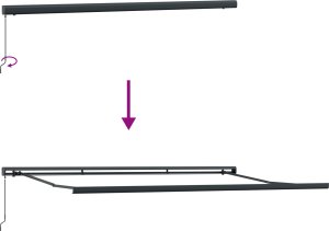 vidaXL Ręczna markiza składana żółto-pomarańczowa 500x300 cm 5