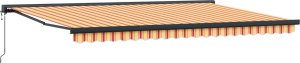 vidaXL Automatyczna rozwijana markiza żółta i pomarańczowa 500x300 cm 5