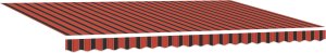vidaXL Ręczna markiza chowana z LED w pomarańczowym i brązowym kolorze 500x350 cm 2