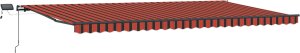 vidaXL Ręczna markiza składana z LED pomarańczowa i brązowa 600x300 cm 2