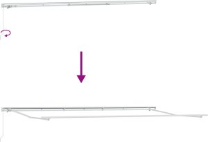 vidaXL Markiza ręczna Czerwona i biała Paskowa 600x300 cm 5