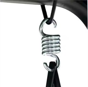 Huśtawka Trzyosobowa Ogrodowa Bujana Poduszki Materac Czarna 8