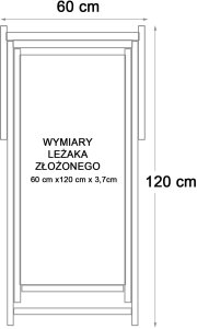 4x Leżak z drewna czerwona tkanina 4