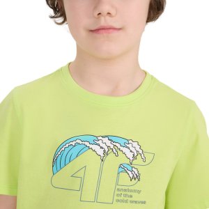 Koszulka dla chłopca 4F M1917 soczysta zieleń 4FJWSS25TTSHM1917 45S 158cm 4