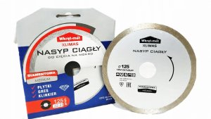 TARCZA DIAMENTOWA DO CIĘCIA NA NA MOKRO Z NASYPEM CIĄGŁYM TDP-125M 125&nbsp;mm WKRĘT-MET KLIMAS 4