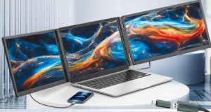 Teamgee Monitor przenośny 15,6" potrójne rozszerzenie 1080P FHD IPS 3
