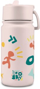 Brosky Pattern Stalowa butelka na wodę w kolorze różowym 450ml 2