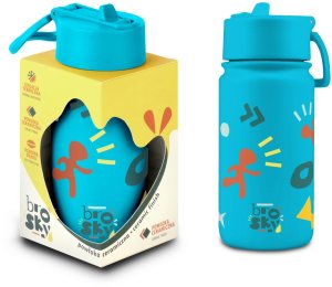 Brosky Pattern Stalowa butelka na wodę w kolorze morskim 450ml 2