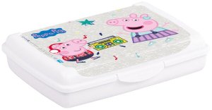 Partikas uzglabasanas trauks deco-click-box mini 0 5L Olek "Peppa Pig" 17x13x3 5cm balts 4052396121988 1