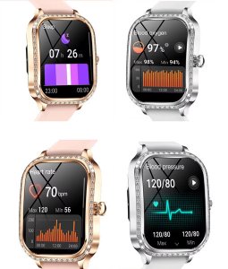 SMARTWATCH WATCH ZEGAREK AMOLED BLUETOOTH ROZMOWY MENU PL DAMSKI SMARTBAND MK88 15