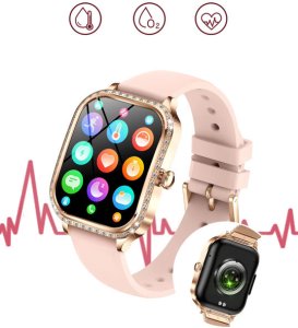 SMARTWATCH WATCH ZEGAREK AMOLED BLUETOOTH ROZMOWY MENU PL DAMSKI SMARTBAND MK88 17