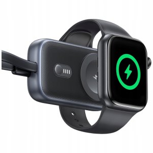 inductive charger for Apple Watch Usams CD245 2-in-1 with 1200mAh powerbank + USB-C cable titanium 3