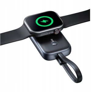 inductive charger for Apple Watch Usams CD245 2-in-1 with 1200mAh powerbank + USB-C cable titanium 5